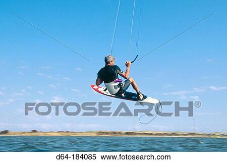 Kiteboarding View Large Photo Image Stock Photography - Kiteboarding. Fotosearch