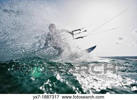Kitesurfing. Tarifa, Costa de la Luz, Cadiz, Andalusia, Spain, Europe. View Large Photo Image Stock Photo - Kitesurfing. Tarifa, Costa de la Luz, Cadiz, Andalusia, Spain, Europe.. Fotosearch