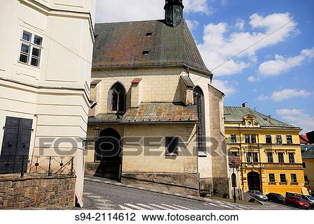 Kmet? a street in Banska Stiavnica, Hron, Slovakia. View Large Photo Image Stock Image - Kmet? a street in Banska Stiavnica, Hron, Slovakia.. Fotosearch