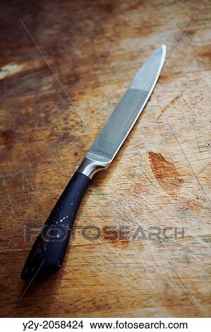 Knife on table. View Large Photo Image Picture - Knife on table.. Fotosearch