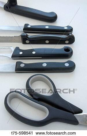 Knifes and scissors. View Large Photo Image Stock Image - Knifes and scissors.. Fotosearch