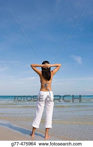 Koh Samui Island. Thai woman on the beach. Thailand. View Large Photo Image Picture - Koh Samui Island. Thai woman on the beach. Thailand.. Fotosearch