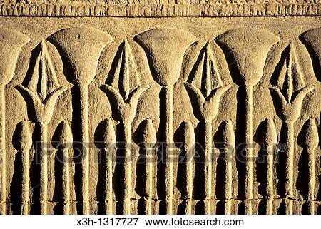 Stock Photo - Kom Ombo Temple wall reliefs, Egypt, Africa. Fotosearch