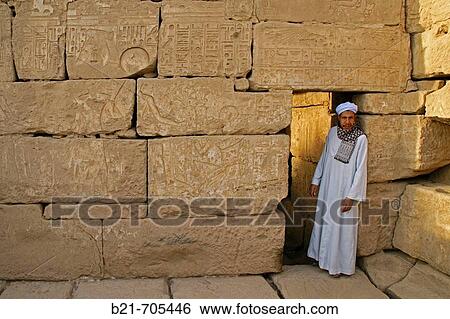 Stock Photograph - Konsu Temple, at Karnak. Egypt.. Fotosearch