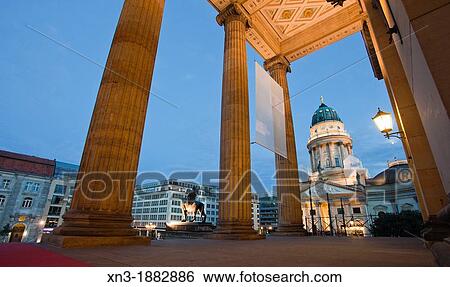 Konzerthaus, Concert Hall, Schauspielhaus theatre, German cathedral Gendarmenmarkt square, Mitte, Berlin, Germany, Europe. View Large Photo Image Stock Photograph - Konzerthaus, Concert Hall, Schauspielhaus theatre, German cathedral Gendarmenmarkt square, Mitte, Berlin, Germany, Europe.. Fotosearch