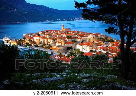 Korcula town, Korcula Island Craotia. View Large Photo Image Stock Image - Korcula town, Korcula Island Craotia.. Fotosearch