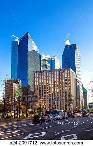 Stock Image - Korea, Seoul City, Euljiro Avenue.. Fotosearch
