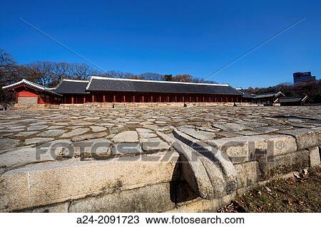 Korea, Seoul City, Jongmyo Shrine (W. H. ), Shrine of Royal Ancestors. View Large Photo Image Stock Image - Korea, Seoul City, Jongmyo Shrine (W. H. ), Shrine of Royal Ancestors.. Fotosearch