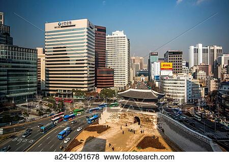 Korea, Seoul City, Namdaemun Gate 2013. View Large Photo Image Stock Photo - Korea, Seoul City, Namdaemun Gate 2013.. Fotosearch