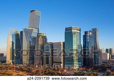 Korea, Seoul City, Yeouido Park, the International Financial Center. View Large Photo Image Stock Photo - Korea, Seoul City, Yeouido Park, the International Financial Center.. Fotosearch
