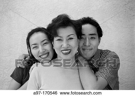 Korean family View Large Photo Image Stock Photograph - Korean family. Fotosearch