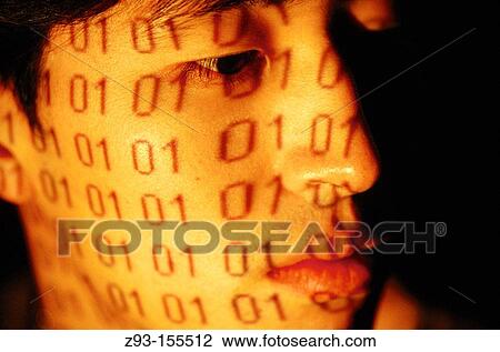 Korean man binary code projected on face View Large Photo Image Stock Image - Korean man binary code projected on face. Fotosearch