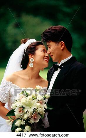 Korean Wedding Couple View Large Photo Image Stock Photo - Korean Wedding Couple. Fotosearch