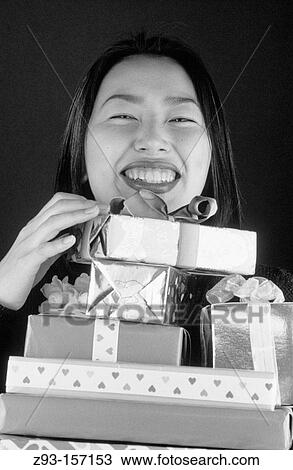 Korean woman with gifts View Large Photo Image Stock Image - Korean woman with gifts. Fotosearch