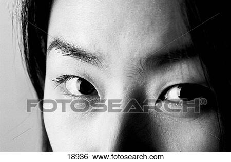 Stock Photograph - Korean woman's eyes. Fotosearch