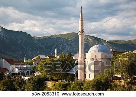 koski mehmed-pasa mosque, old town, east side, mostar, bosnia and herzegovina, europe. View Large Photo Image Stock Image - koski mehmed-pasa mosque, old town, east side, mostar, bosnia and herzegovina, europe.. Fotosearch