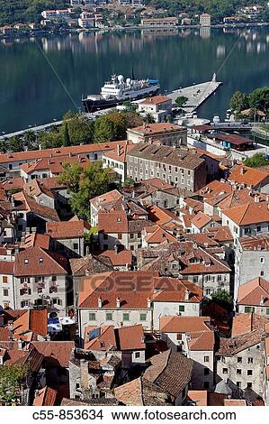 Kotor, old town, Kotor Bay, Monte View Large Photo Image Picture - Kotor, old town, Kotor Bay, Monte. Fotosearch