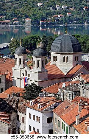 Kotor, old town, St Nicholas church, 20th century, Kotor Bay, Monte View Large Photo Image Stock Photo - Kotor, old town, St Nicholas church, 20th century, Kotor Bay, Monte. Fotosearch