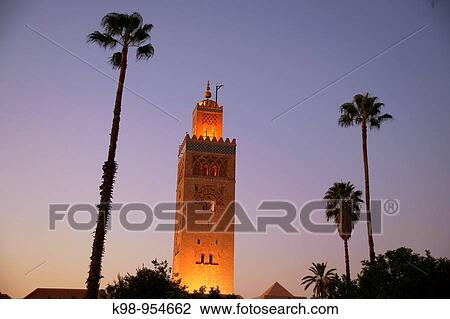 Koutoubia Mosque (12th century), Marrakech, Morocco View Large Photo Image Stock Image - Koutoubia Mosque (12th century), Marrakech, Morocco. Fotosearch
