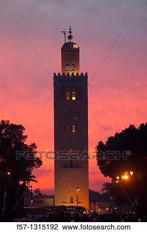 Koutoubia Mosque in Marrakech, Morocco View Large Photo Image Stock Image - Koutoubia Mosque in Marrakech, Morocco. Fotosearch