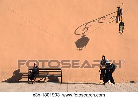 Koutoubia Mosque's surrounding wall, medina of Marrakech, Atlas, Morocco, North Africa View Large Photo Image Stock Image - Koutoubia Mosque's surrounding wall, medina of Marrakech, Atlas, Morocco, North Africa. Fotosearch