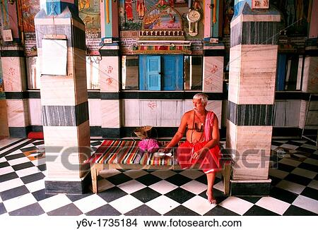 Picture - Krishna temple priest. Jodhpur, India.. Fotosearch