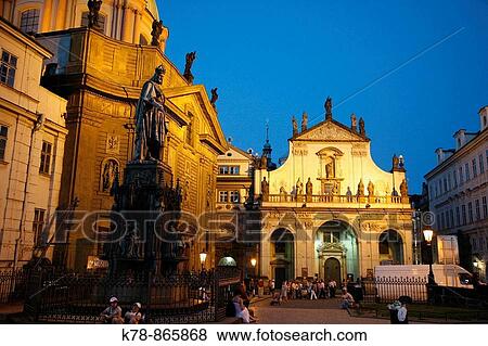 Krizovnicke Square with the St Francis and Church of st Salvator, Stare Mesto, Prague, Czech Republic View Large Photo Image Stock Photo - Krizovnicke Square with the St Francis and Church of st Salvator, Stare Mesto, Prague, Czech Republic. Fotosearch