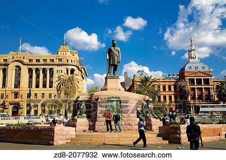 Stock Image - kruger monument at church square in Pretoria.. Fotosearch