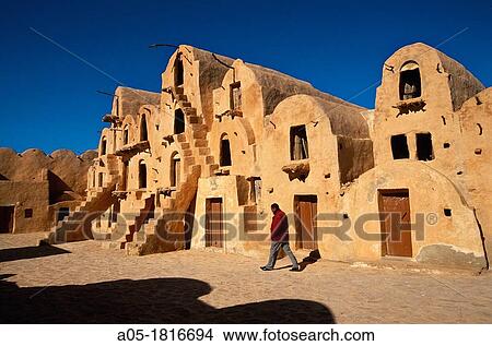 Ksar Ouled Soltane Gorfhas from 11th-13th century Berber buildings Tataouine Southern Tunisia. View Large Photo Image Picture - Ksar Ouled Soltane Gorfhas from 11th-13th century Berber buildings Tataouine Southern Tunisia.. Fotosearch