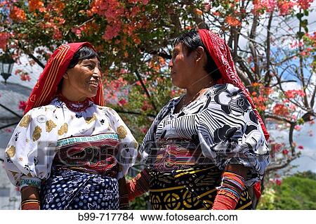 KUNA NATIVE INDIAN WOMEN IN INDIGENOUS COSTUME PANAMA CITY REPUBLIC OF PANAMA View Large Photo Image Picture - KUNA NATIVE INDIAN WOMEN IN INDIGENOUS COSTUME PANAMA CITY REPUBLIC OF PANAMA. Fotosearch
