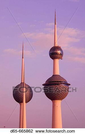KUWAIT-Kuwait City: Kuwait Towers Symbol of Kuwait/ Sunrise View Large Photo Image Stock Image - KUWAIT-Kuwait City: Kuwait Towers Symbol of Kuwait/ Sunrise. Fotosearch