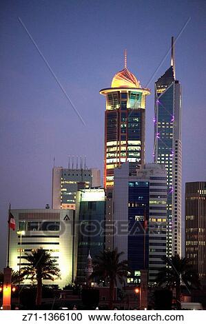 Kuwait, Kuwait City, skyline, skyscrapers, View Large Photo Image Stock Image - Kuwait, Kuwait City, skyline, skyscrapers,. Fotosearch