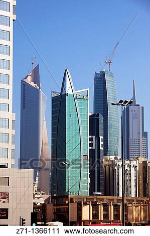 Kuwait, Kuwait City, skyscrapers, skyline, View Large Photo Image Stock Image - Kuwait, Kuwait City, skyscrapers, skyline,. Fotosearch