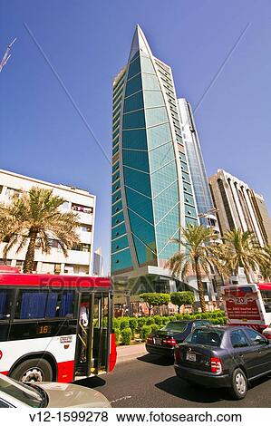 Kuwait, Kuwait City, skyscrapers, street View Large Photo Image Stock Photo - Kuwait, Kuwait City, skyscrapers, street. Fotosearch