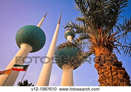 Kuwait Towers, kuwait city, Kuwait View Large Photo Image Stock Image - Kuwait Towers, kuwait city, Kuwait. Fotosearch