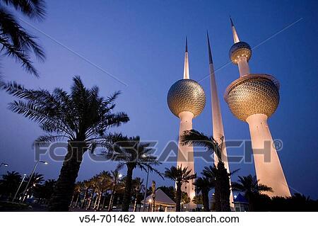 Kuwait Towers, Kuwait City, Kuwait View Large Photo Image Stock Image - Kuwait Towers, Kuwait City, Kuwait. Fotosearch