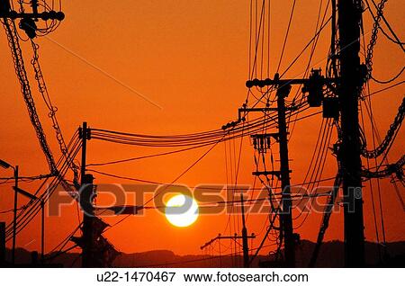 Kyoto (Japan): electric wires mess in Gion View Large Photo Image Stock Photo - Kyoto (Japan): electric wires mess in Gion. Fotosearch