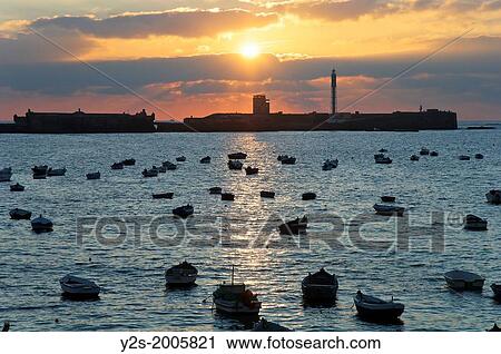 La Caleta beach and San Sebastian castle, Cadiz, Region of Andalusia, Spain, Europe. View Large Photo Image Stock Image - La Caleta beach and San Sebastian castle, Cadiz, Region of Andalusia, Spain, Europe.. Fotosearch