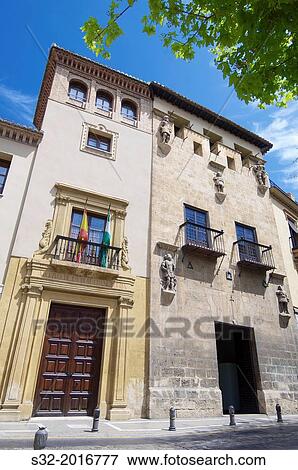 Stock Photo - La Casa de los Tiros Museum and Archivo de la Real Chancilleria, Granada, Andalucia, Spain.. Fotosearch