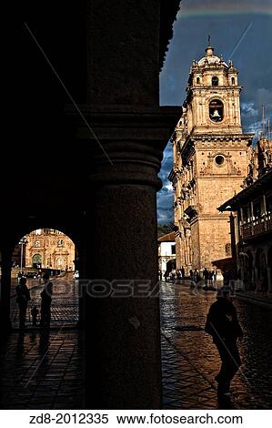 La Compania de Jesus on the Plaza de Armas (main square) of Cusco, Peru. View Large Photo Image Stock Photography - La Compania de Jesus on the Plaza de Armas (main square) of Cusco, Peru.. Fotosearch