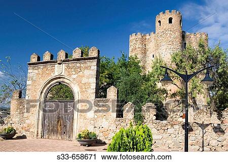 Stock Image - La Coracera castle or? lvaro de Luna. San Mart? n de Valdeiglesias. Madrid. Spain... Fotosearch