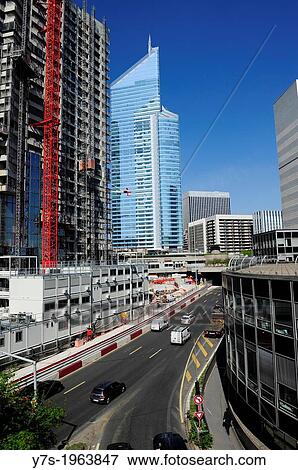 Stock Photo - La Defense district in the westernmost part of Paris, France, Europe.. Fotosearch