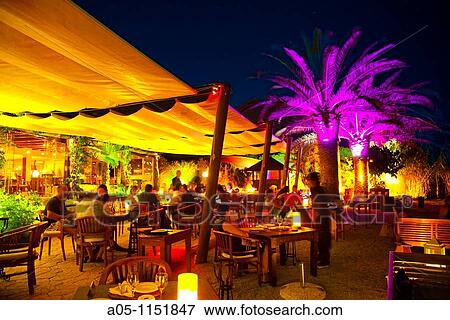 La Escollera Restaurant. Es Cavallet. Beach. Ibiza. Balearic Islands. Spain. View Large Photo Image Stock Photo - La Escollera Restaurant. Es Cavallet. Beach. Ibiza. Balearic Islands. Spain.. Fotosearch