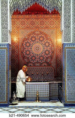 ? La maison Bleue? at Batha, Fes. Morocco. View Large Photo Image Picture - ? La maison Bleue? at Batha, Fes. Morocco.. Fotosearch