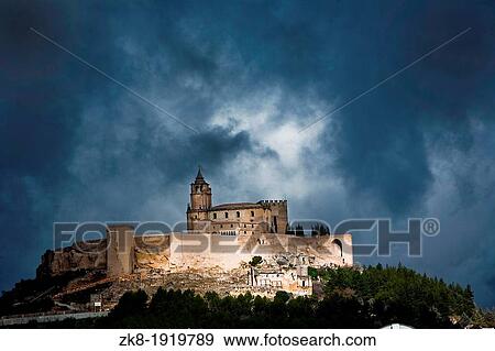La Mota castle on the hill, Alcala la Real, Spain View Large Photo Image Stock Photo - La Mota castle on the hill, Alcala la Real, Spain. Fotosearch