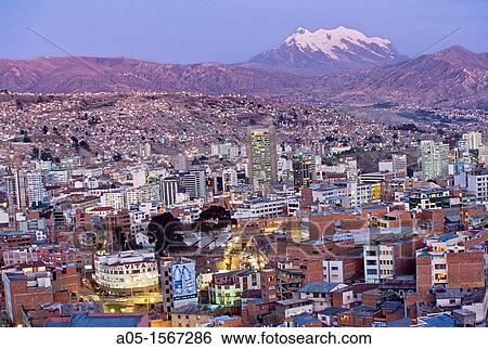 La Paz and Nevado Illimani (6439 m), Bolivia View Large Photo Image Stock Photograph - La Paz and Nevado Illimani (6439 m), Bolivia. Fotosearch