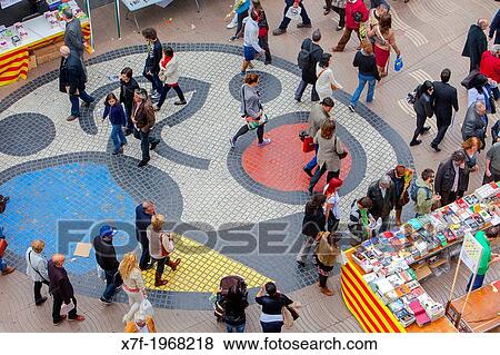 La Rambla, Sant Jordi's Day (April 23rd), Barcelona, Catalonia, Spain. View Large Photo Image Stock Photo - La Rambla, Sant Jordi's Day (April 23rd), Barcelona, Catalonia, Spain.. Fotosearch