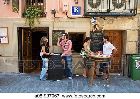 La Rueda Bar in Calle Laurel, Logroo, La Rioja, Spain View Large Photo Image Stock Photo - La Rueda Bar in Calle Laurel, Logroo, La Rioja, Spain. Fotosearch