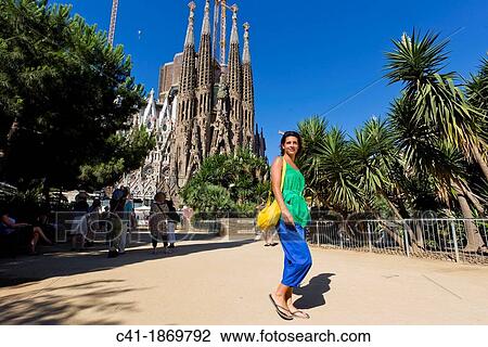 Stock Image - La Sagrada Familia Barcelona, spain. Fotosearch