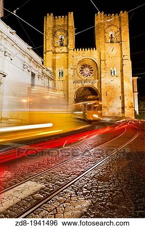 la se cathedral by night in lisbon. portugal View Large Photo Image Stock Photograph - la se cathedral by night in lisbon. portugal. Fotosearch